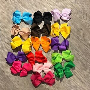 Hair Bow Set of 16 - Grossgrain